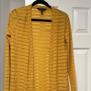 Eileen Fisher Mustard Striped Cardigan